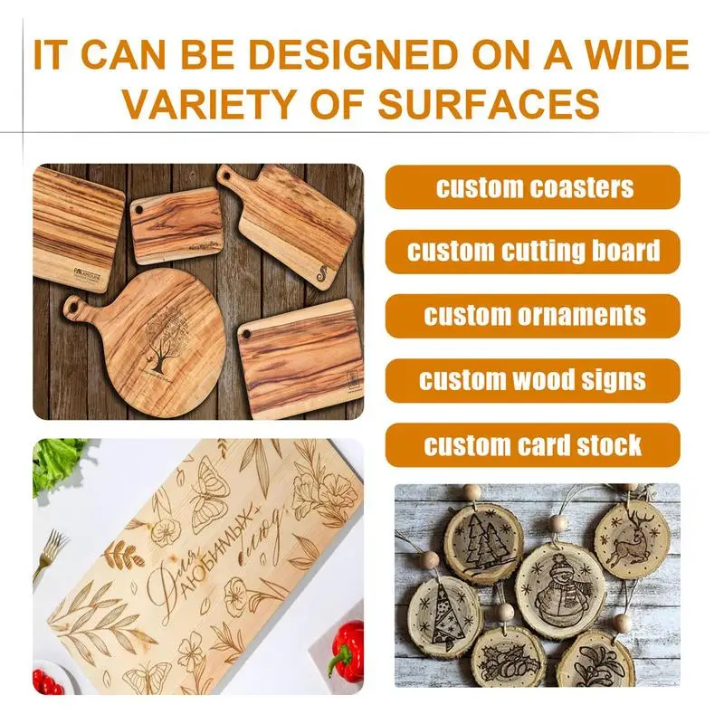 Wood Burning Paste 4 OZ, Wood Burning Gel Kit with 2 Painting Templates for  Crafting, Drawing and DIY Crafts for Christmas Gift & Home Decor