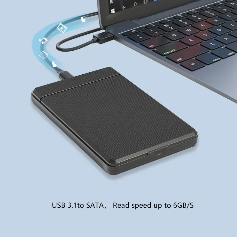 ܺ Ŭ USB to Sata ϵ ̺ ڽ , HDD SSD Ʈ Ϳ, 2.5 ġ USB 2.0/3.0 HDD ̽, 6Gbps