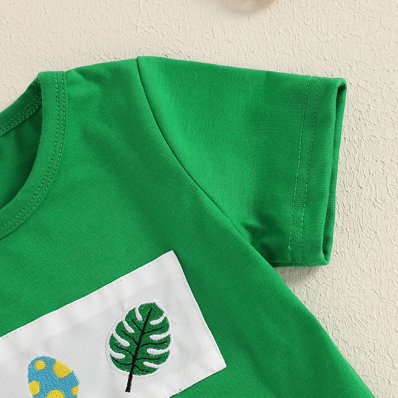 Dino Tee & Striped Shorts Set 1