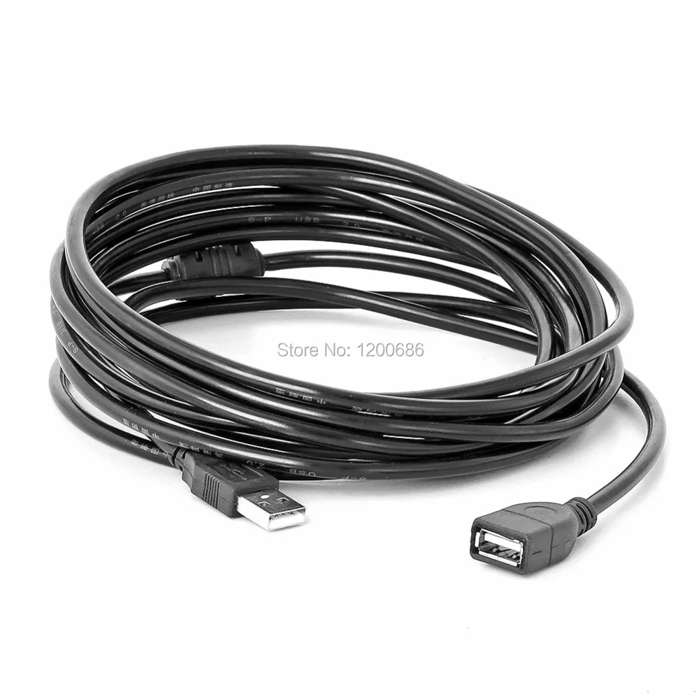 

5M USB 2.0 A Male M to A Female F USB Extension Cable black Extended Cable