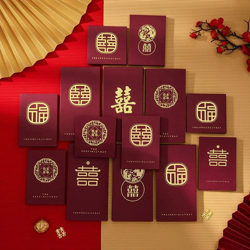 30pcs Wedding Red Envelope New Year's Best Wish Lucky Money Pocket Thickening Red Envelopes