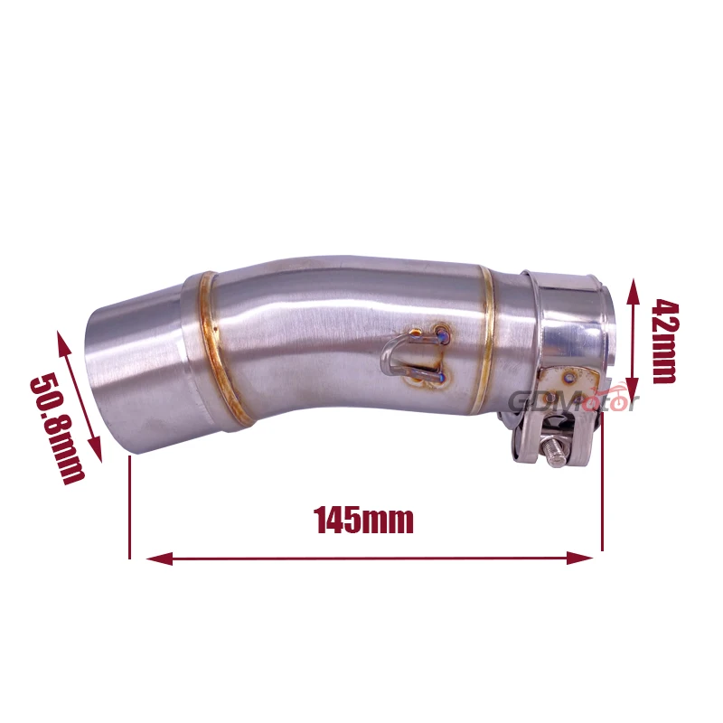 51mm Connect Pipe Ninja 400 Slip-on Exhuast Middle Link Pipe Escape Muffler Adapter for Kawasaki Z400 2018 2019 2020 2021 - Image 2