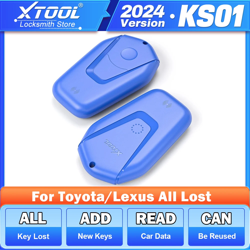 

2024 XTOOL KS01 KS-01 синий эмулятор для PS90 X100 PAD2 PAD3 PAD Elite A80 все потеряно через OBD2 KC100 KS-1 подходит для Toyota Smart Key