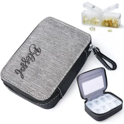 Weekly Pill Organizer Case for Vitamins and Supplements, 7 - Day Travel Medicine Holder (Black with GRAY)