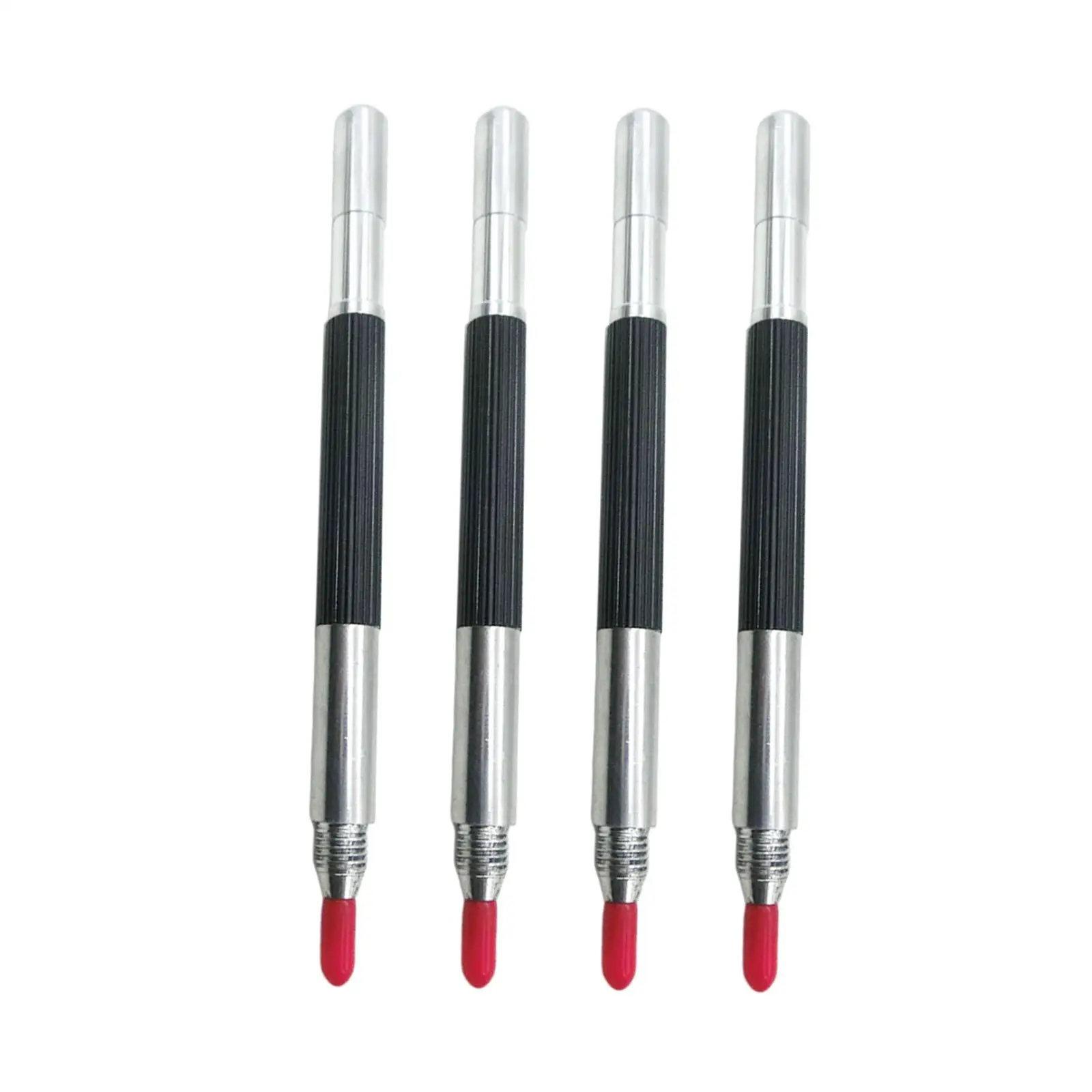

4x Etching Engraving Pen Long Nib Double Head Multi Purpose Construction Marking Tools Tungsten Carbide Scribing Pens for Glass
