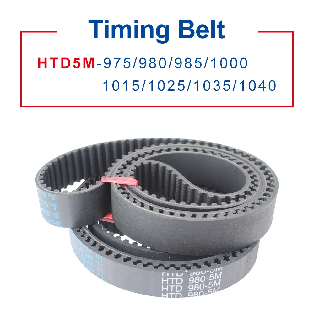 

Rubber Belt HTD5M 975/980/985/1000/1015/1025/1035/1040 Circle-arc Teeth Timing Belt Width 15/20/25/30 mm For 5M Timing Pulley