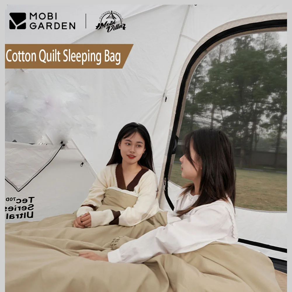 

Mobi Garden Outdoor Camping Sleeping BagThickened and Widened in Winter Spliceable Two Person Cold Proof Quilt Adult .