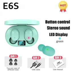 Enhanced Noise - Canceling Wireless Bluetooth In - Ear Headphones with Microphone (Green Earbuds)