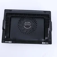 Laptop Cooler Cooling Pad, Slim Portable USB Powered Gaming Laptop Cooler Stand Holder Riser, Adjustable Height, Black - Image 5