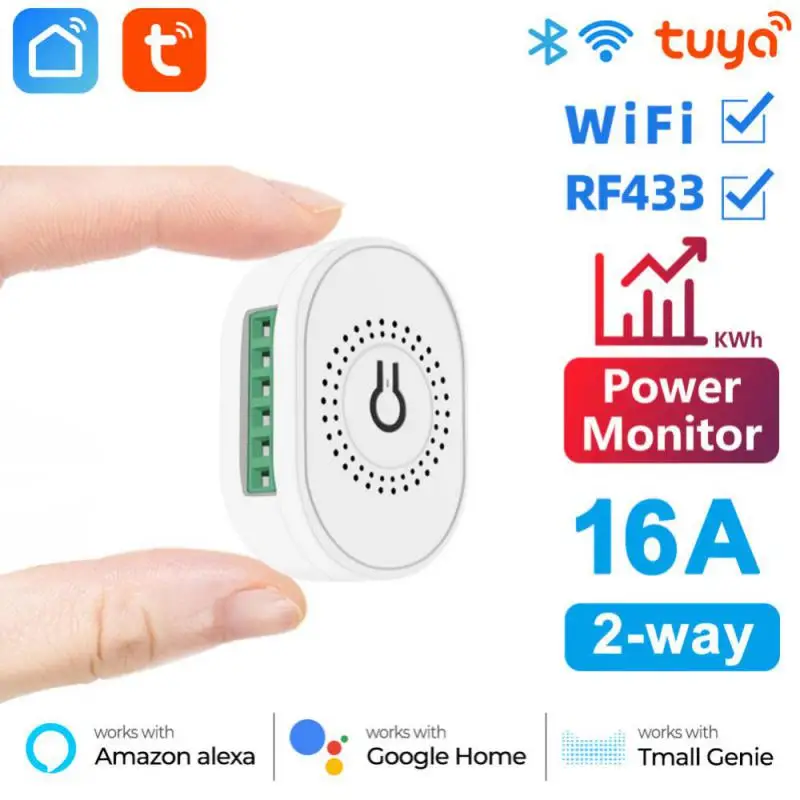 

Мини-переключатель Tuya 16 А с поддержкой Wi-Fi и РЧ 433 и таймером