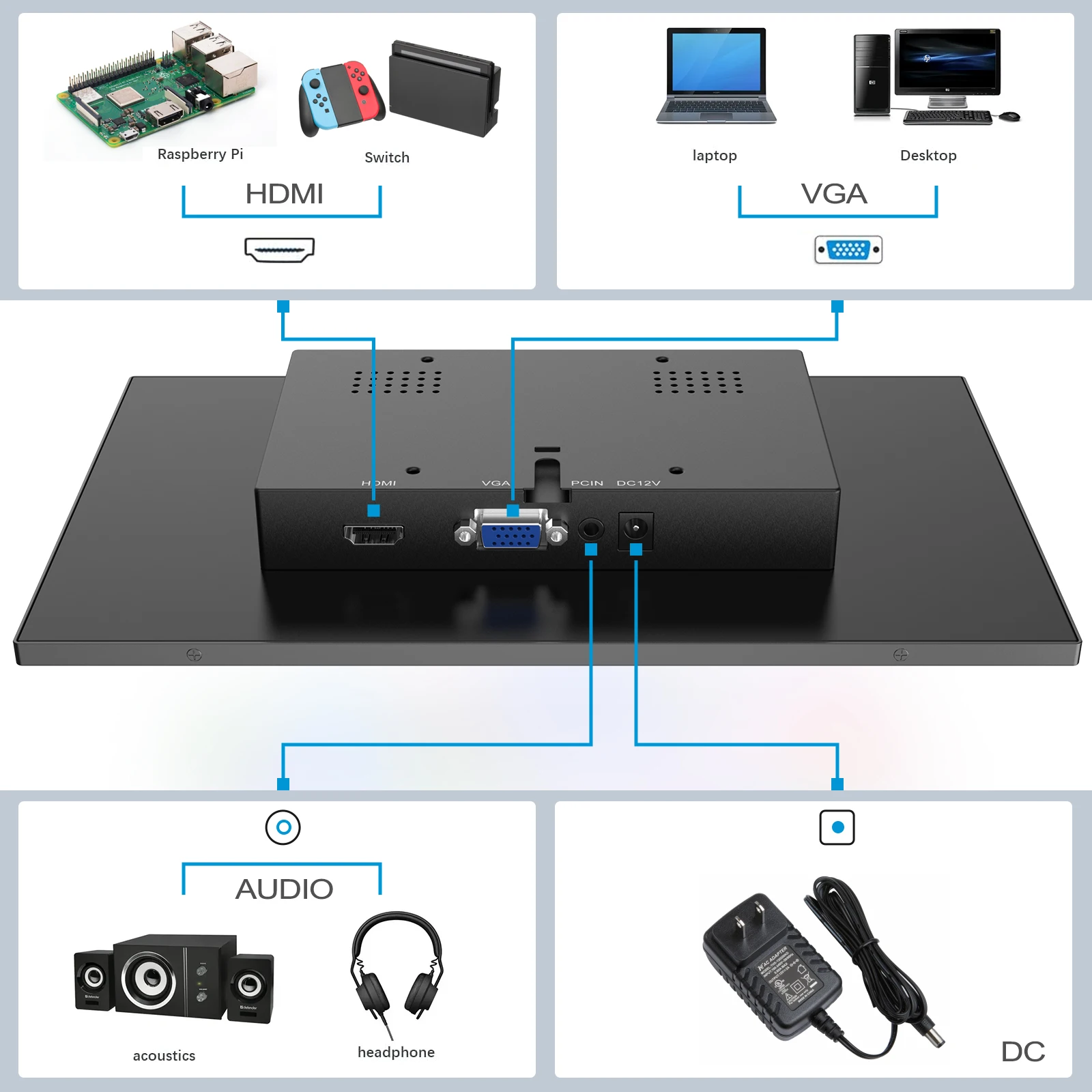 Miktver 10.5 ġ   HDMI , FHD 1920x1280 ػ IPS ȭ, Ŀ  ޴  ÷, 100% sRGB