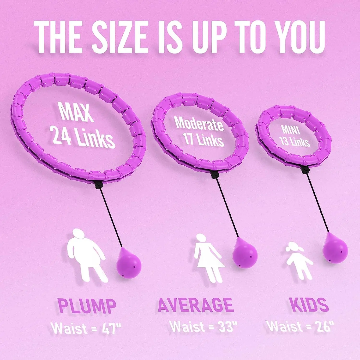 Smart fitness hoop Weighted Exercise Hoops for Adults Easy Detachable Design with Adjustable Weight Fitness Gym Equipment for Home