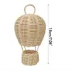 55KF Rattan Hot Air Balloon Hand Woven Charm for Creative Pendant Ornament for Indoor Outdoor Garden Yard Decor 6