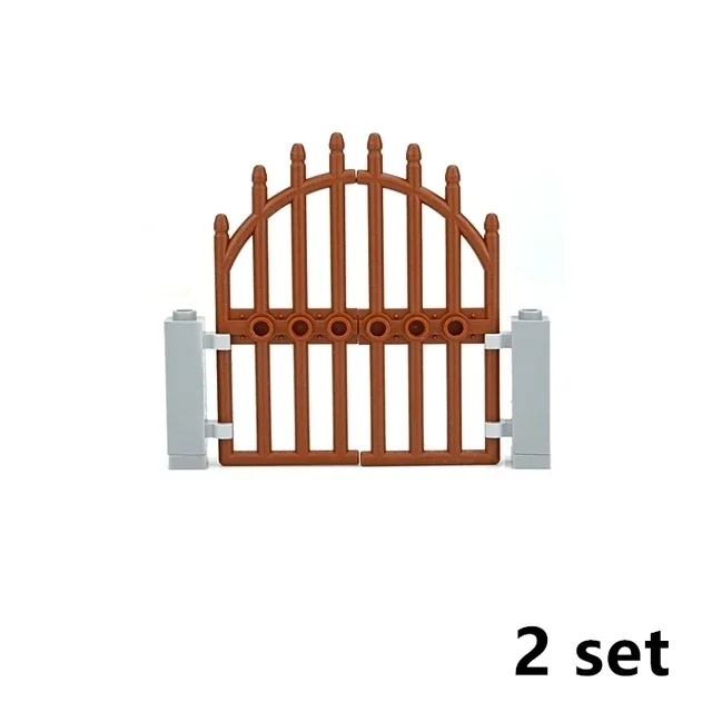 DIY City Friends House Building Blocks Set with Fence, Stairs, Ladder, Gate, Door, Window, and Garden Figures