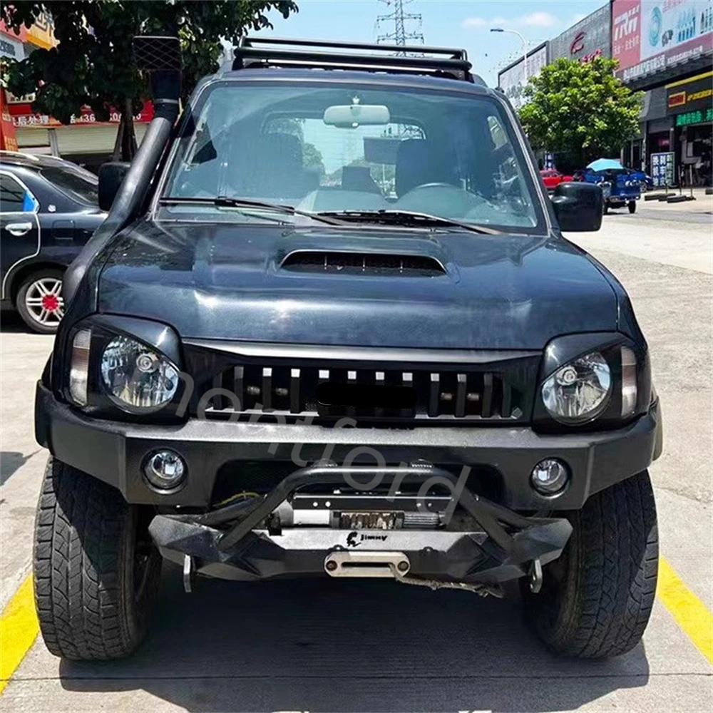 스즈키 JIMNY JB43 2012-2018 프론트 범퍼 그릴 마스크 라디에이터 그릴 라이트 커버 led 자동차 액세서리