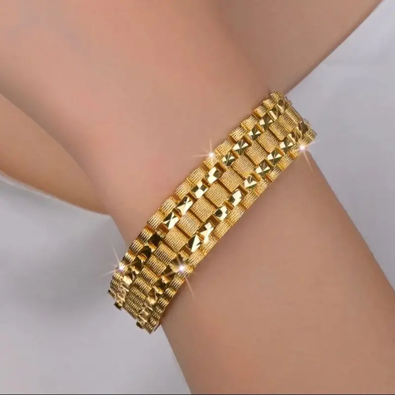 

ESALE 2024 Hot Sales Fashion New Italian Charm Bracelet Real Gold Plated Bangle Jewelry Gift for Woman