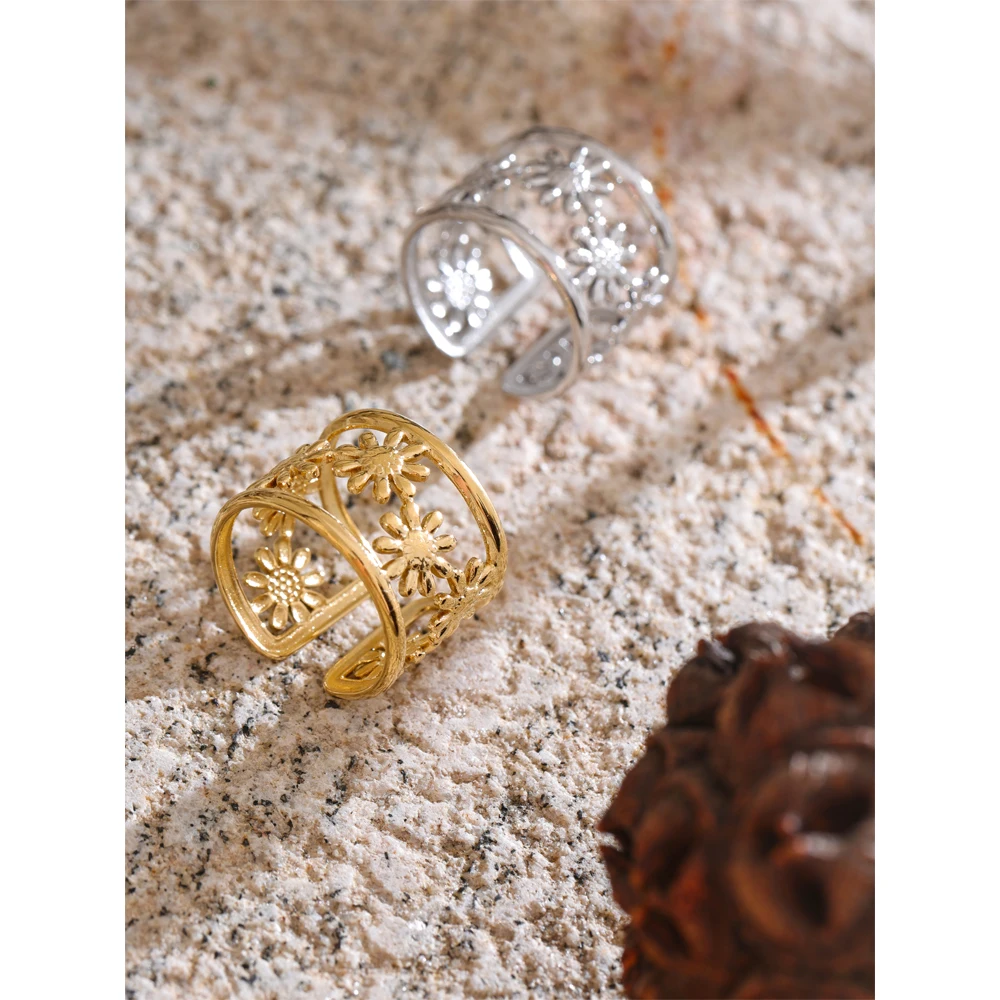 Yhpup Adjustable Stainless Steel Ring