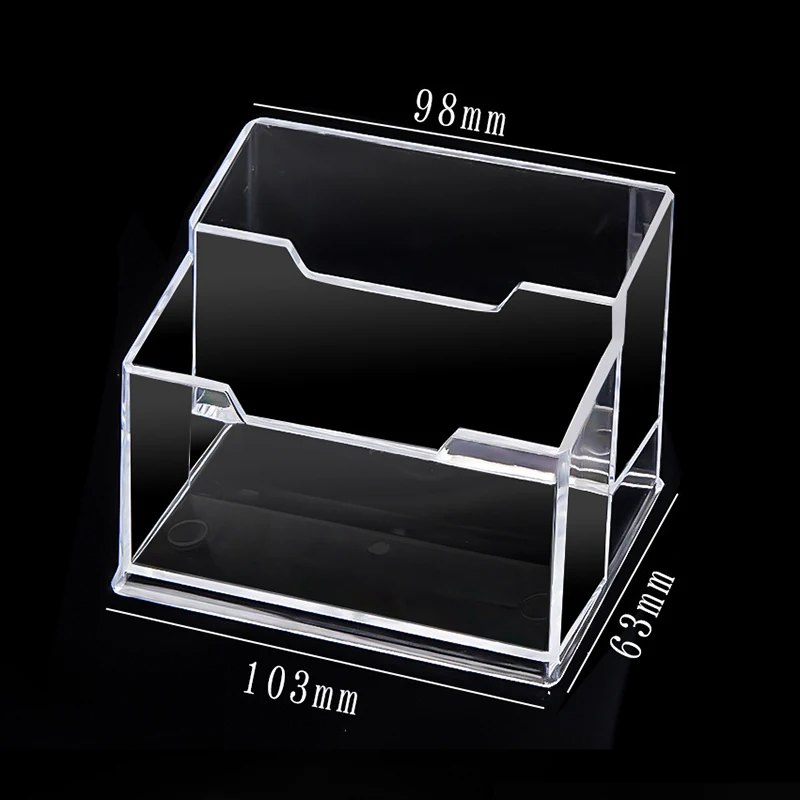 Business Card Holder Rack Card Box Display Stand Name Storage Clear Desk Shelf Box Simple Convenient Storage