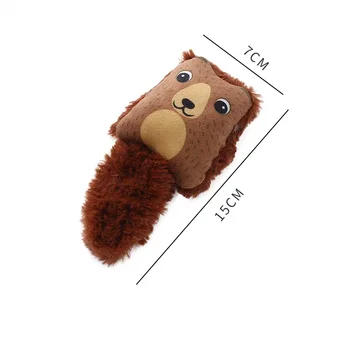 Cartoon fox shaped cat toy cute little raccoon squirrel nibbling toy creative cat mint cat pillow 2