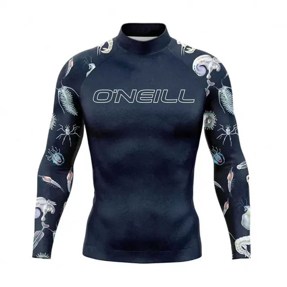 Men's Rash Guard Surfing Diving Swimwear Long Sleeve T-shirts UV Protection Swimsuit Swimming Shirt Beach Clothes Rashguard rash guard