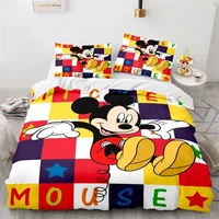 Disney Cartoon Digital Printing Duvet Cover Sets Bedding Sets Mickey Mouse Minnie Children Bed Sets Dropshipping 2