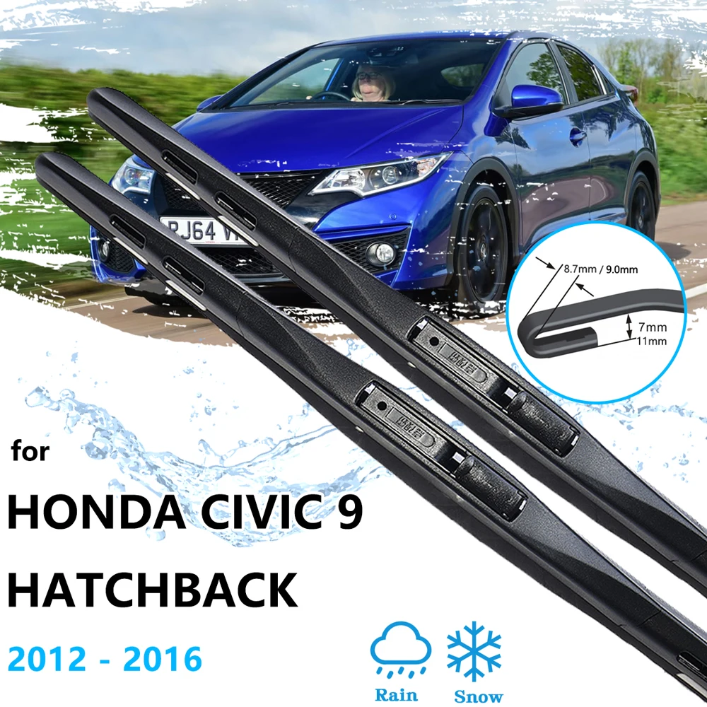 For Honda Civic 9 Fk 1 2 3 Mk9 Hatchback Tourer 20122016 Front Wipers