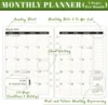 2025 A5 Weekly & Monthly Planner Binder Refill Insert - 5.8"x8.3", 100GSM Paper, 6 Hole Punched for Refillable A5 Binder 2