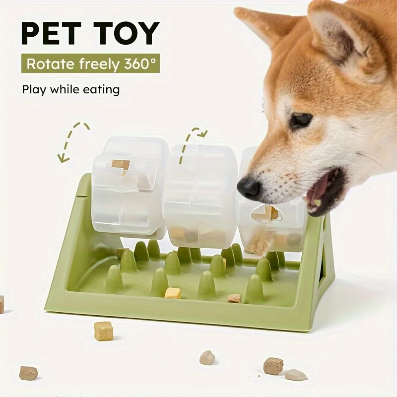 Interactive Dog Toys Food Dispenser Toy - Puzzle Feeder with Leak-Proof Design Slow-Feeding Design Durable PP Material for Dogs