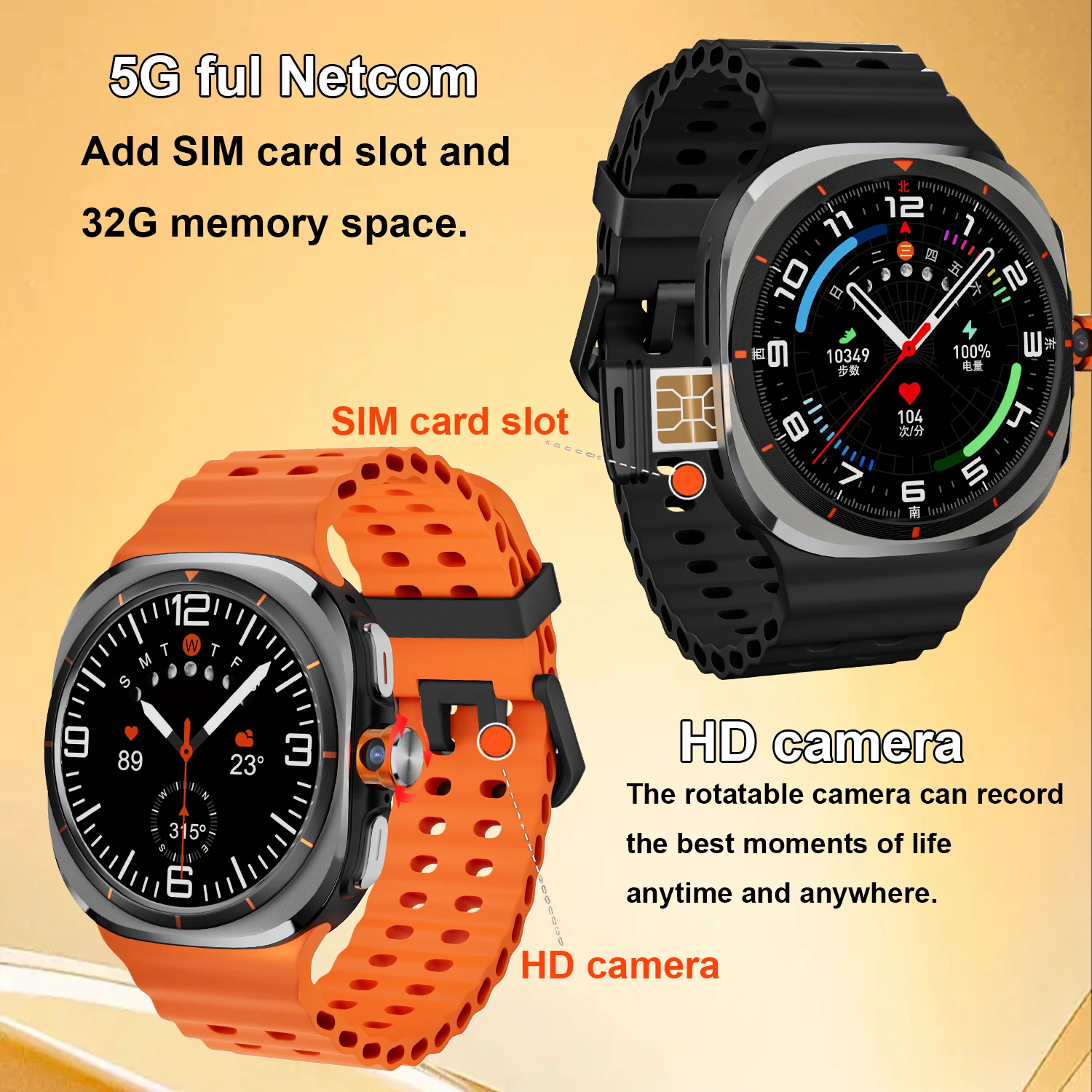 U8 Ultra IOS Android Smart Watch Men 4G 5G SIM Card WiFi NFC