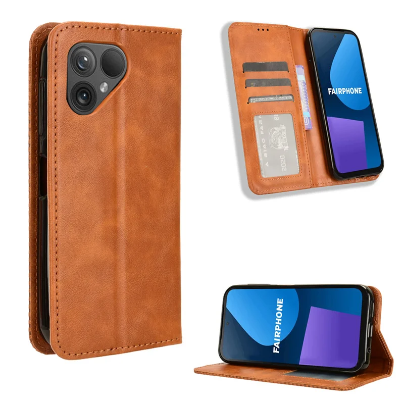 Per Fairphone 5 Custodia Di Lusso Flip Pu Portafoglio In Pelle Custodia Ad Adsorbimento Magnetico Per Fairphone 5 Fair 5 Borse Per Telefono