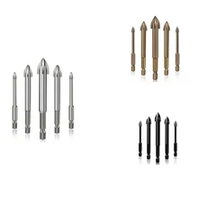 

HOT 5PCS Efficient Universal Drilling Tool Multifunctional Cross Alloy Drill Bit Tip Utility Tools For Woodworking