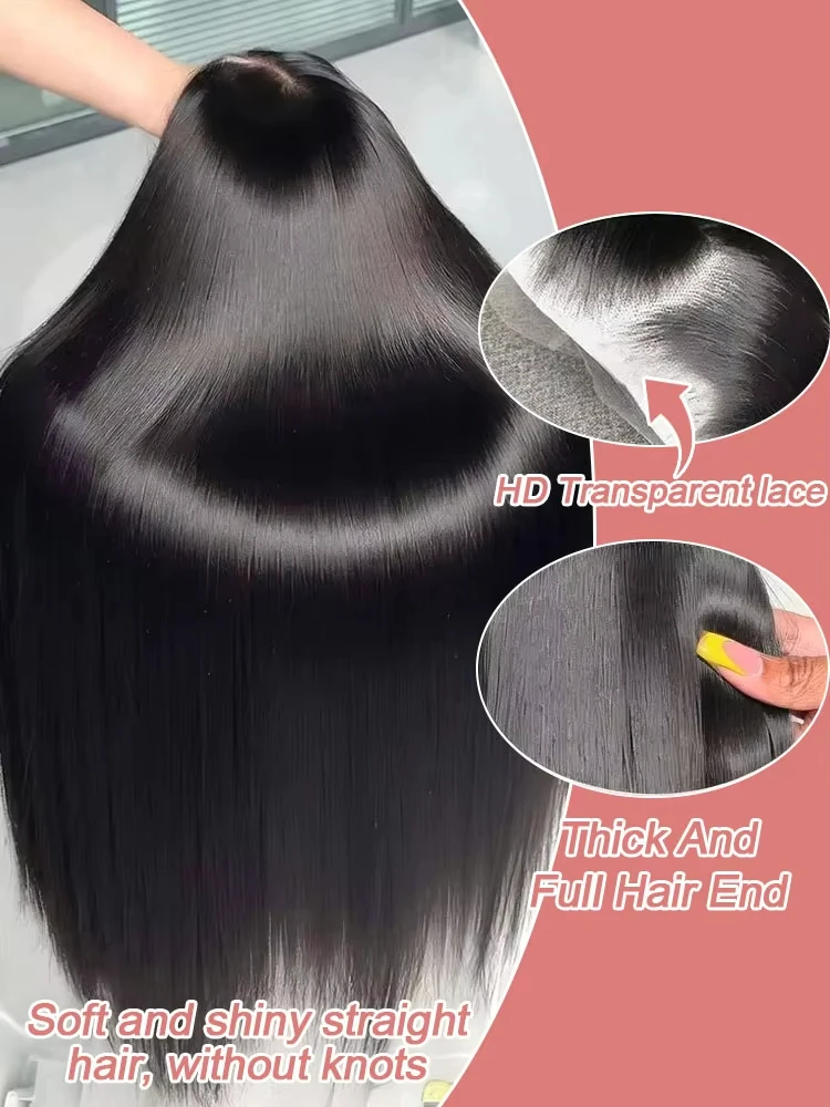 13x4 13x6 Transparent Lace Frontal Human Hair Wigs HD Lace Front Human Hair Wigs Straight Pre Plucked HD Lace Wigs For Women 2