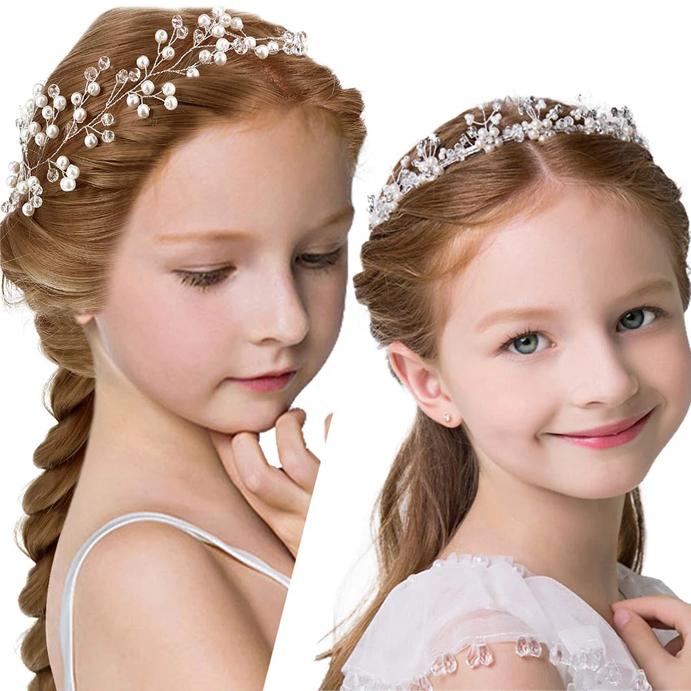 Couronne Anniversaire Fille Avec Ceinture - Diadème Cristal Paillettes Blanches Et Ceinture Champagne - Accessoire Princesse, Fête