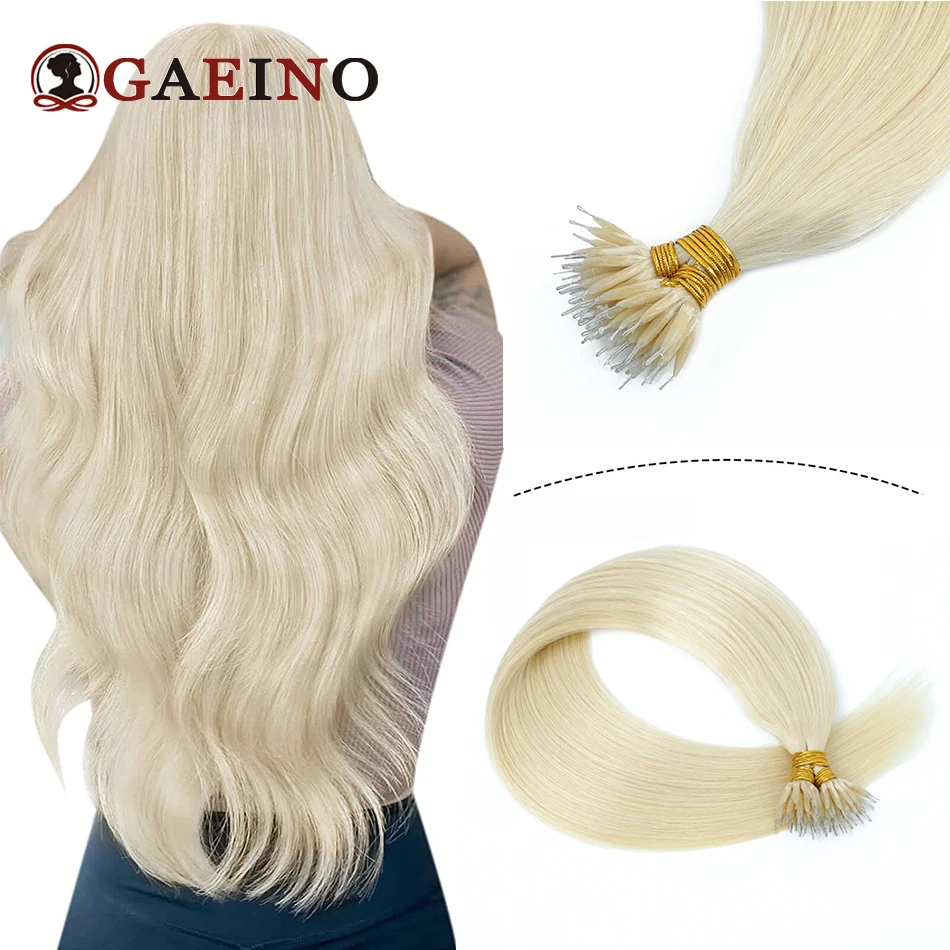 Estensione Dei Capelli Lisci Nano S Capelli Umani Remy Microring Estensione Dei Capelli S Capelli Umani Platino Nano Anelli Estensione Dei Capelli 1 G