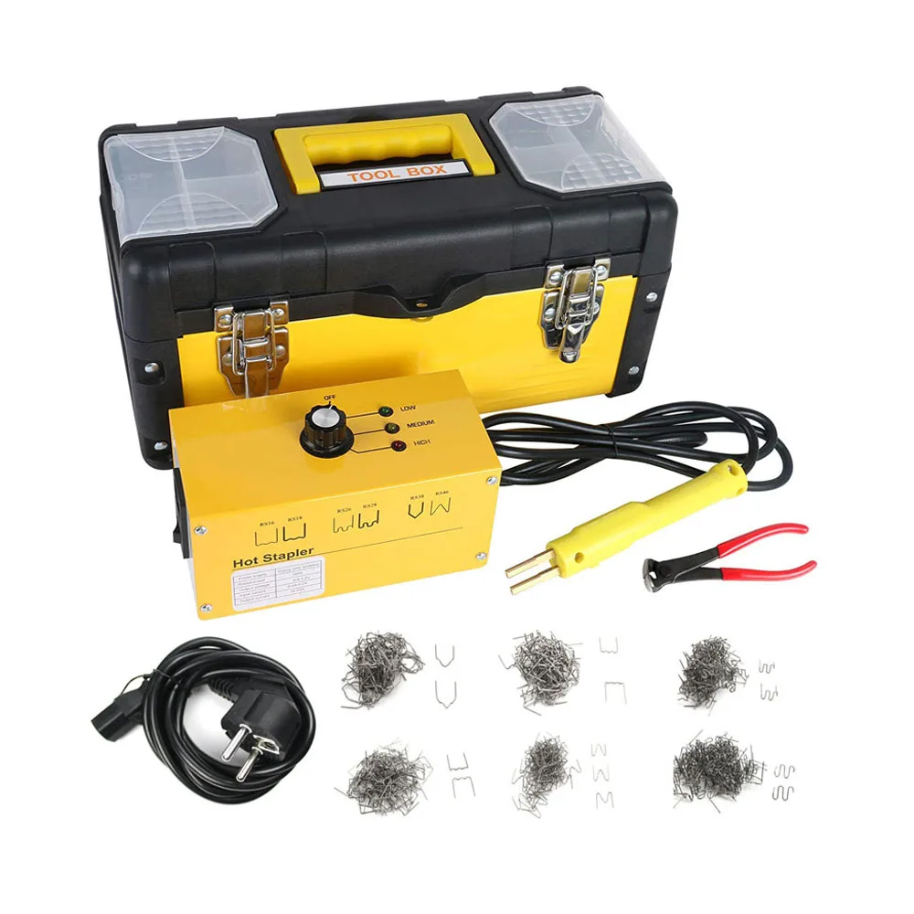 Car Bumper Repair Plastic Welder Kit 110V 220V Hot Stapler Plastic Welding With 600Pcs Welding Nails