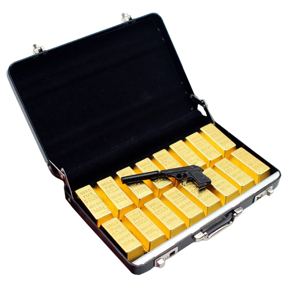 

Simulated Suitcase Gold Bar Accessories for Mini Golden Bricks Model Decoration Miniature Ornaments Decorations Crafts