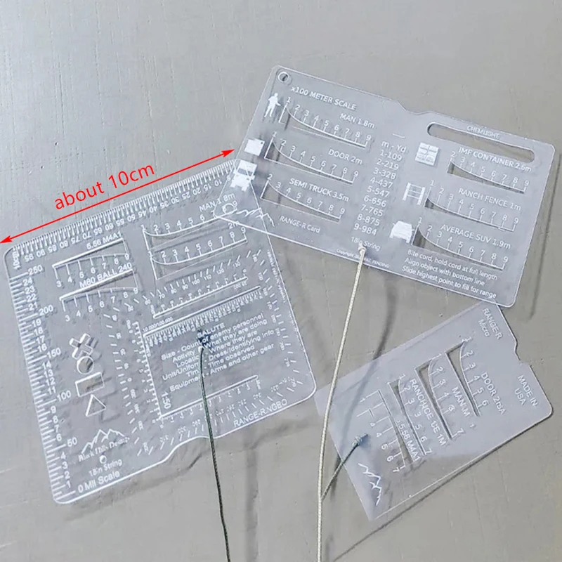 1 PCS 10cm New Range Finder Card Range Finder Card Field Tool Assist Rangefinder Suitable For Outdoor