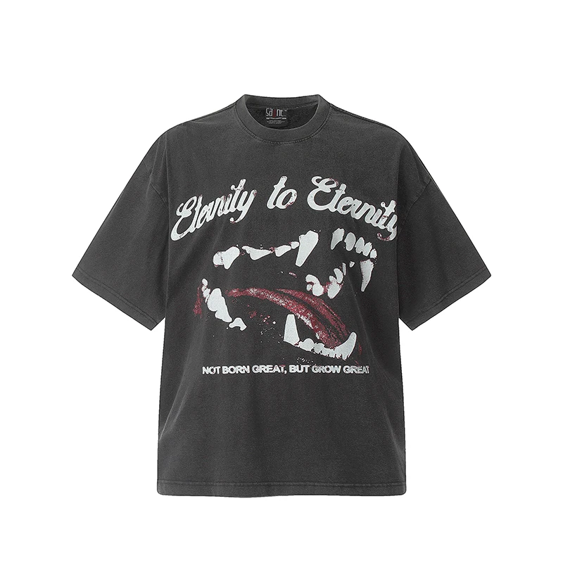 

Saint Michael Street Retro Casual Loose Cotton O-Neck Short Sleeve T-shirt Saint Michael Extra Large Y2K Short Sleeve T-shirt