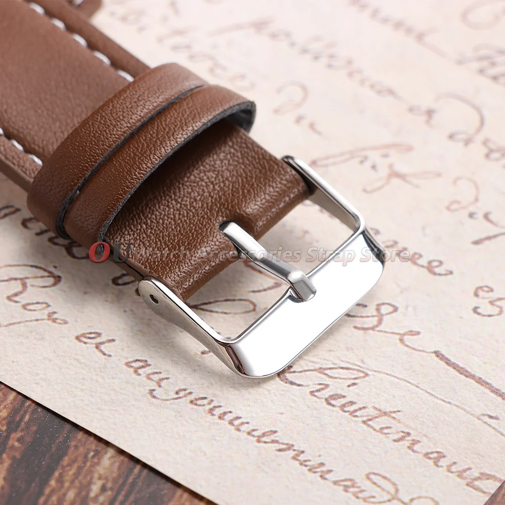 Vintage Cowhide Cuff Watch Band Bracelet in Deep Brown, Black, and Light Brown