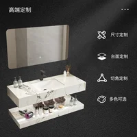 Slate wash basin Wall-mounted washbasin Household bathroom cabinet Toilet custom double-layer basin  combination 2