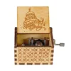 Halloween Eve Wooden Music Box Hand Crank Nightmare Before Christmas Antique Engraved Musical Box Case 2