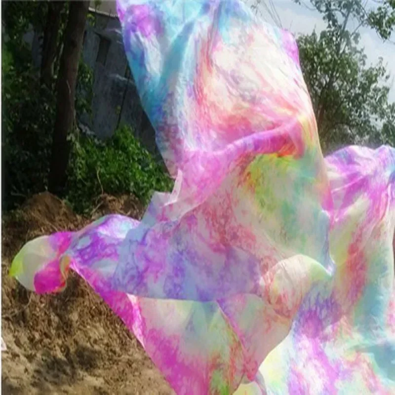 

Шелковая вуаль для танца живота с цветочным рисунком, 250*114 см