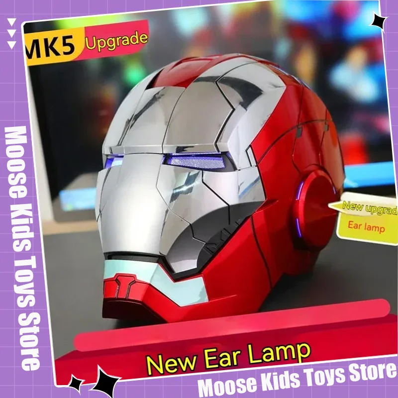 

The Avengers Iron Man Helmet 1:1 Mk5 Electric Opening And Closing Voice Control Anime Figure Iron Man Helmet Toys For Children