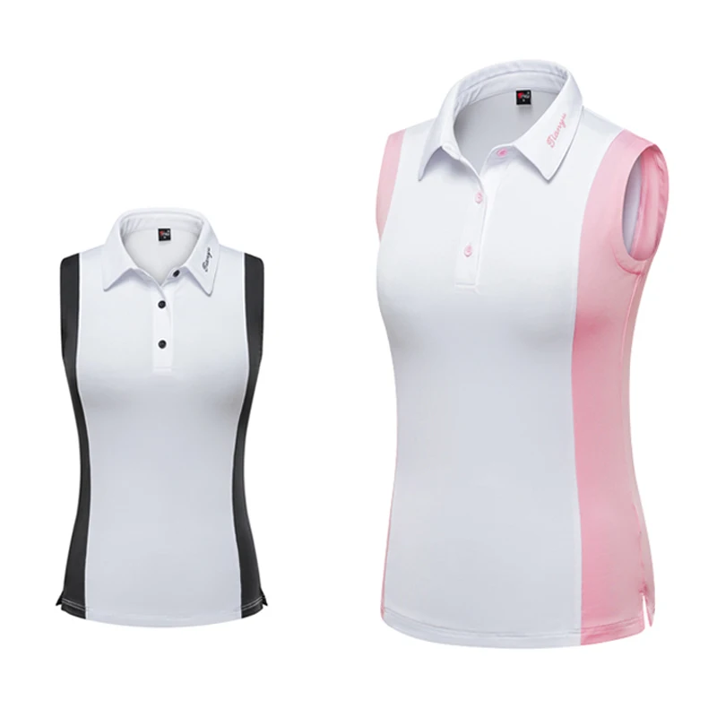 

Golf Shirts Womens Tops Sleeveless New Golf Clothing Polo Shirt Slim Comfortable Simple Vest Outdoor Sports Clothes Polo Vest