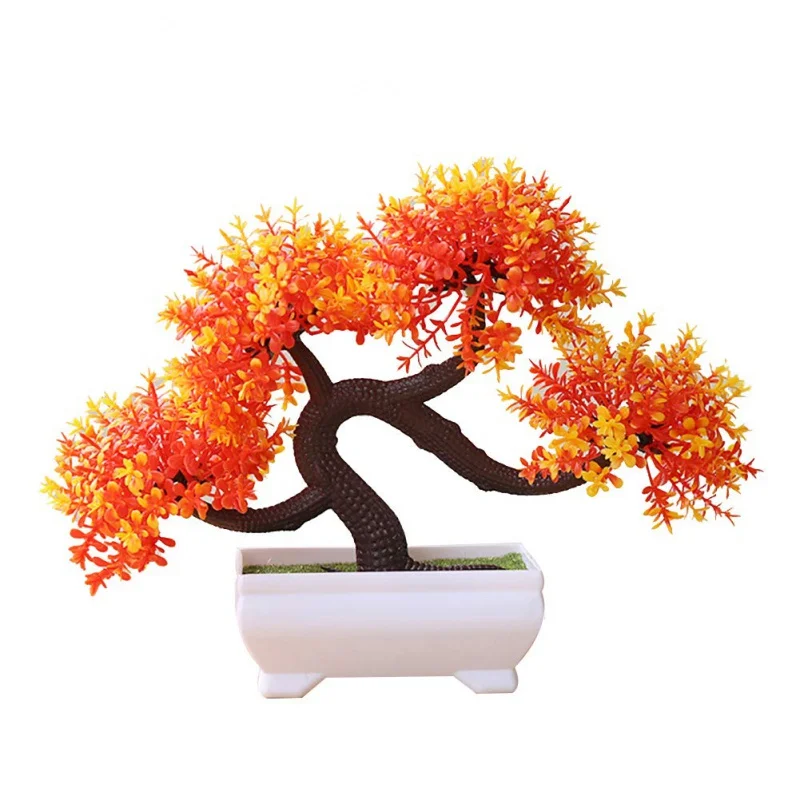 

Artificial Plants Bonsai Small Tree Pot Fake Plant Flowers Potted Ornaments For Home Room Table Decoration Hotel Garden Decor