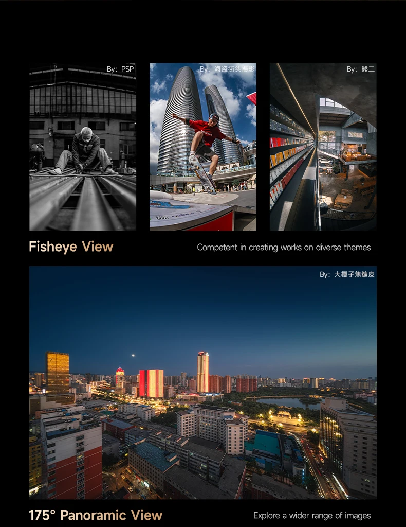 Brightin Star 10mm F5.6 Pro APS-C Fisheye 175 ° Ultra-Weitwinkel-Objektiv mit Manueller Fokussierung für Fuji XF Sony E Nikon Z Canon EOS R M43 A7C XT50 – Detail 2