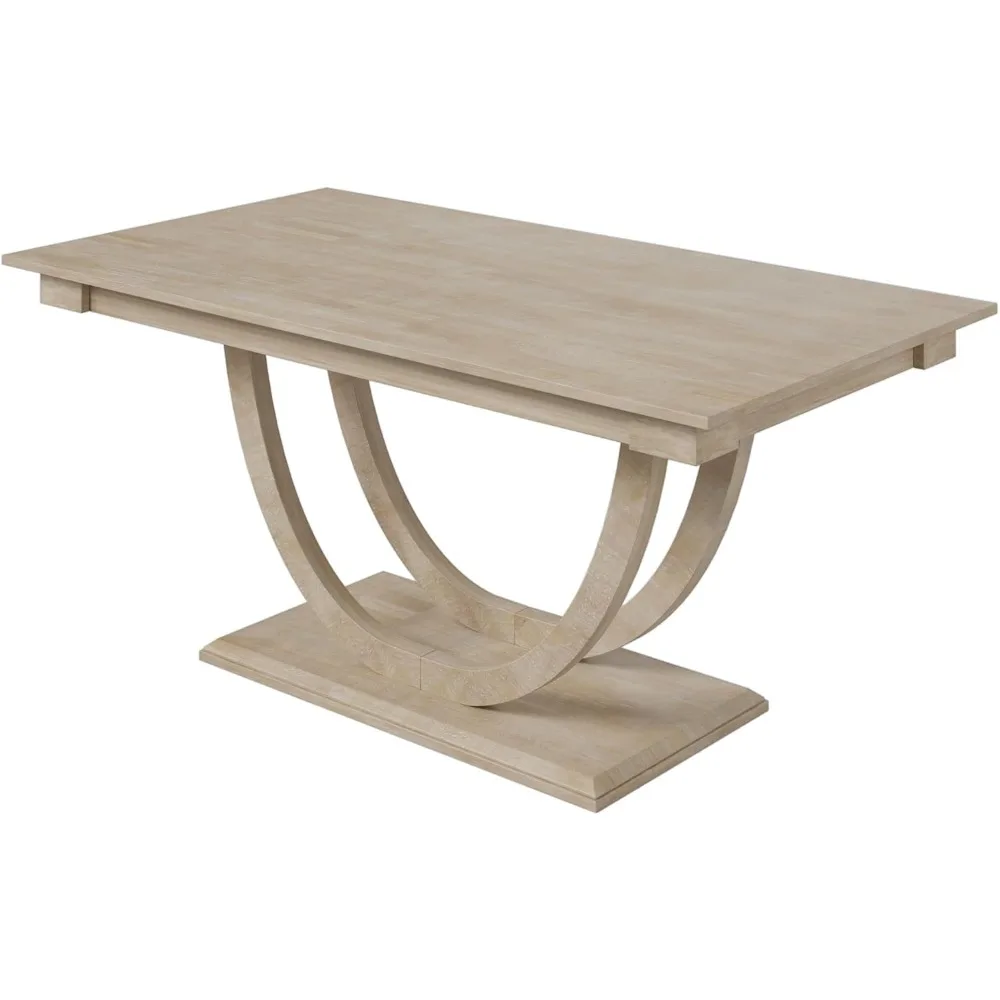 Modern 6-Piece Dining Table Set with White Faux Marble Top 5