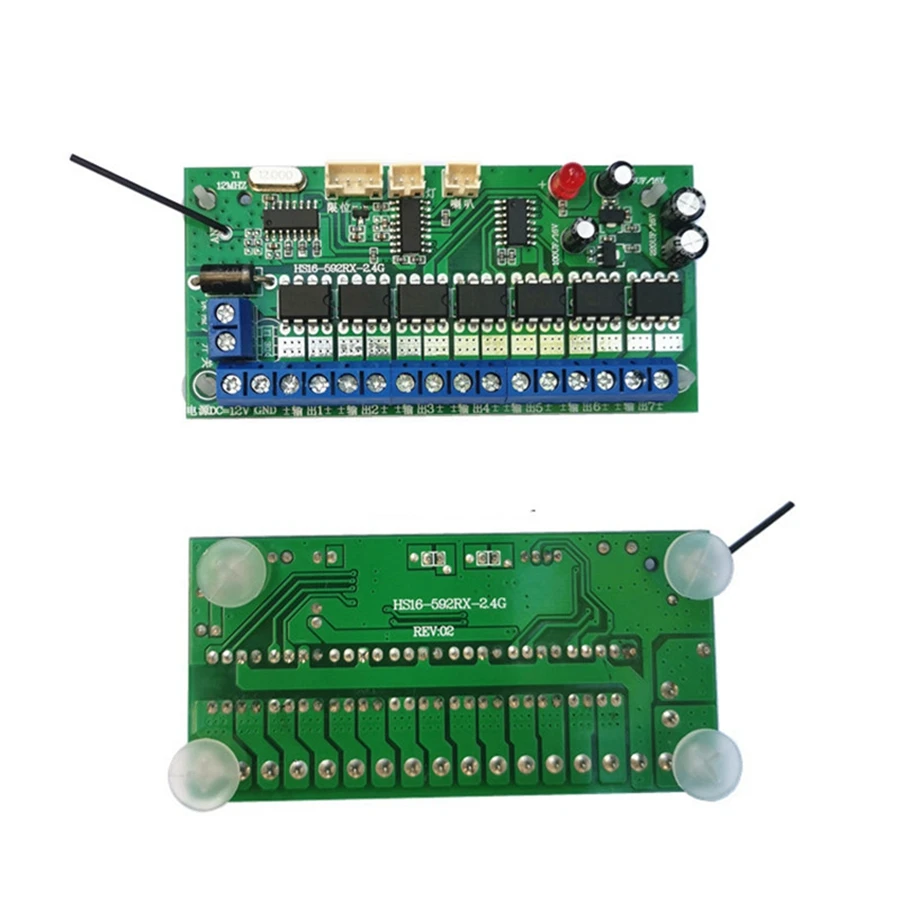 16 Channel 2.4G Remote Control Transmitter + Receiver Board Control Panel 12V Controller DIY for RC Car/Ship/Excavator