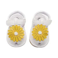 Infant Baby Girls Sandals Flower Decor Anti-Slip Soft Sole Princess Shoes Beach Slipper Toddler First Walkers Shoes 3