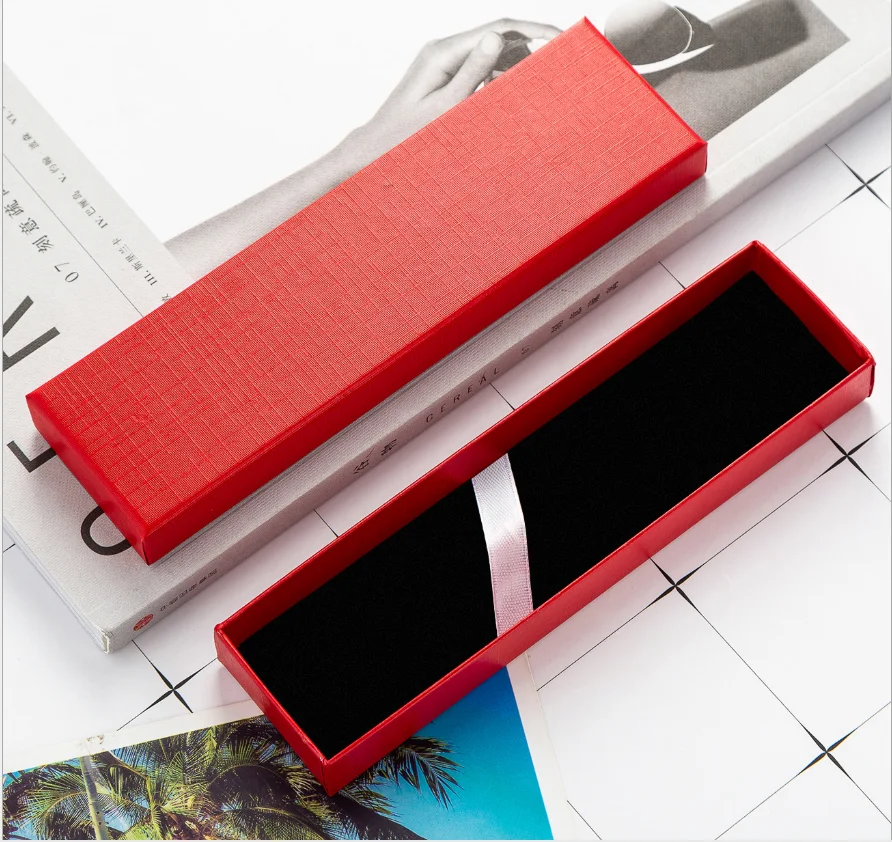 

1Pcs Rectangular Clamshell Gift Pen Box Fashion Upscale Business Office Storage Box Creative School Supplies Pencil Cases
